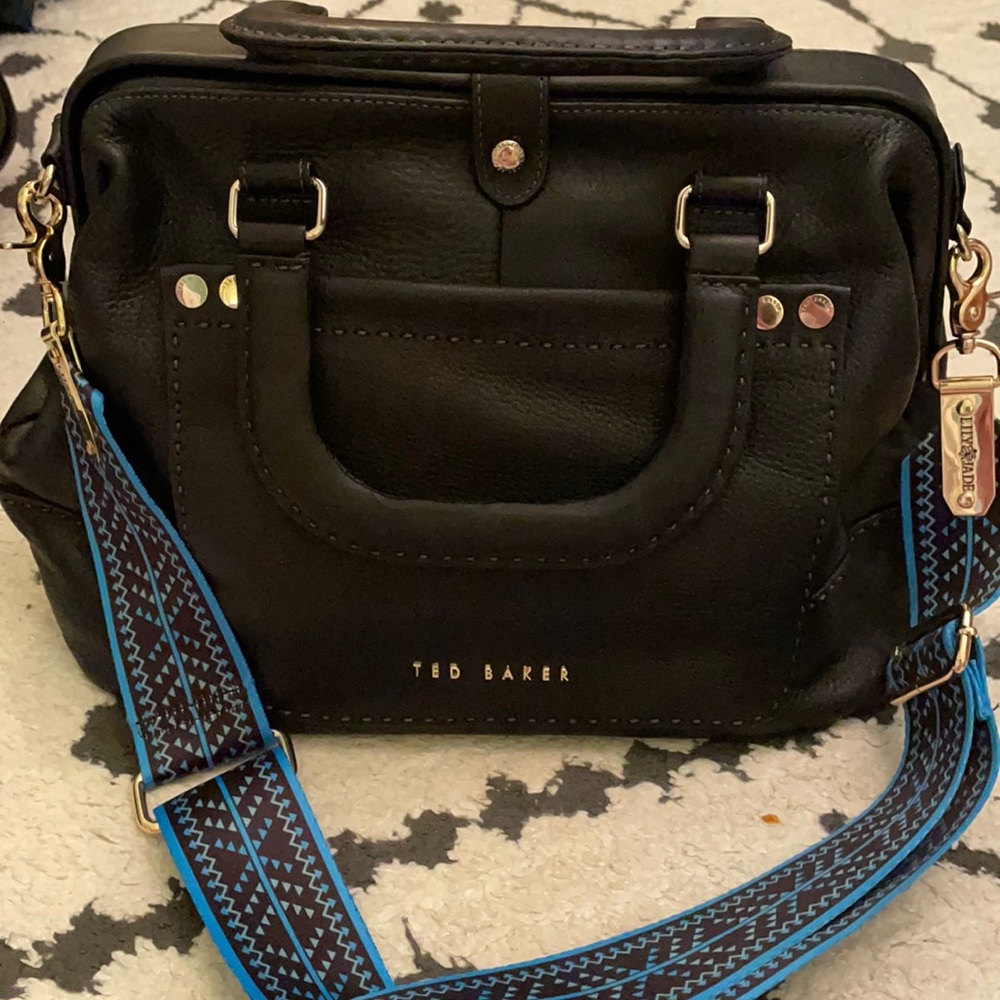 Ted Naker black goatskin handbag.